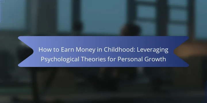 How to Earn Money in Childhood: Leveraging Psychological Theories for Personal Growth