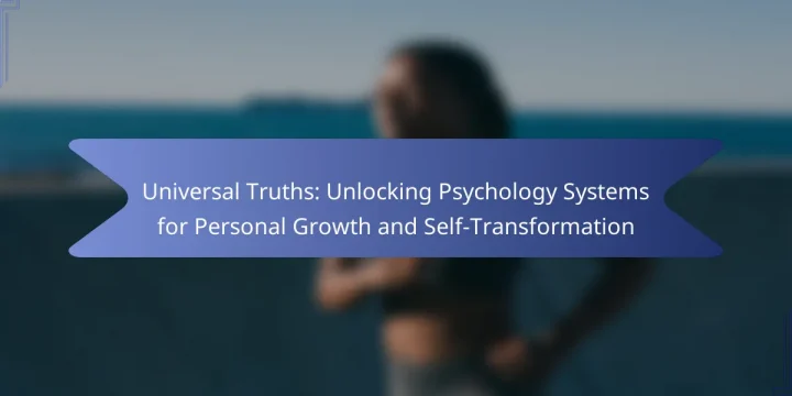 Universal Truths: Unlocking Psychology Systems for Personal Growth and Self-Transformation