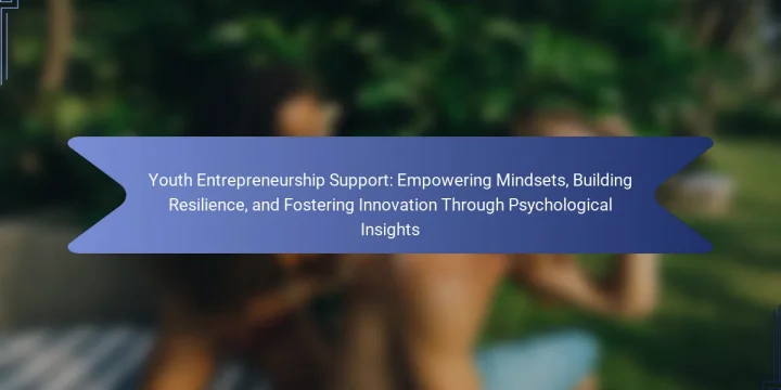 Youth Entrepreneurship Support: Empowering Mindsets, Building Resilience, and Fostering Innovation Through Psychological Insights